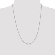 14K White Gold 1.15mm Rolo with Lobster Clasp Pendant Chain