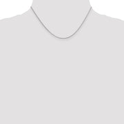 14K White Gold 1.55mm Rolo with Lobster Clasp Pendant Chain