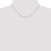 14K Rose Gold .8mm Baby Rope with Spring Ring Clasp Chain