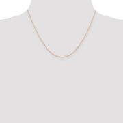 14K Rose Gold 1.15mm Baby Rope with Spring Ring Clasp Chain