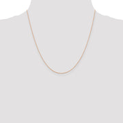 14K Rose Gold 1.15mm Baby Rope with Spring Ring Clasp Chain