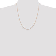 14K Rose Gold 1.15mm Baby Rope with Spring Ring Clasp Chain