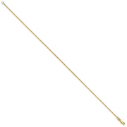 14K 1.4mm Forzantine Cable with Lobster Clasp Anklet