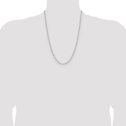 14k White Gold 3.0mm Solid Beveled Paperclip Chain
