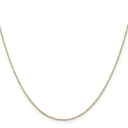 14K .8mm Diamond-cut Cable with Lobster Clasp Chain