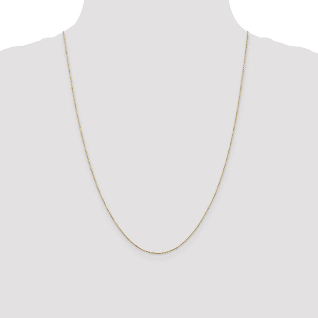 14K .8mm Diamond-cut Cable with Lobster Clasp Chain
