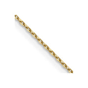 14K .8mm Diamond-cut Cable with Lobster Clasp Chain