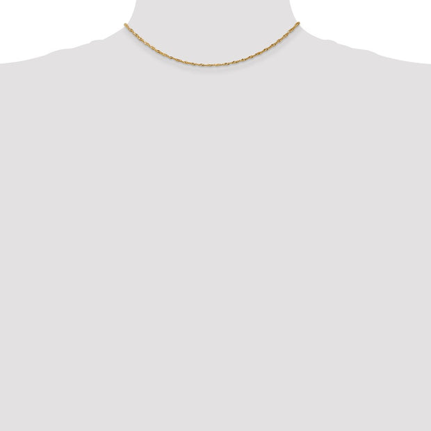 14K 1.40mm Singapore with Spring Ring Clasp Chain