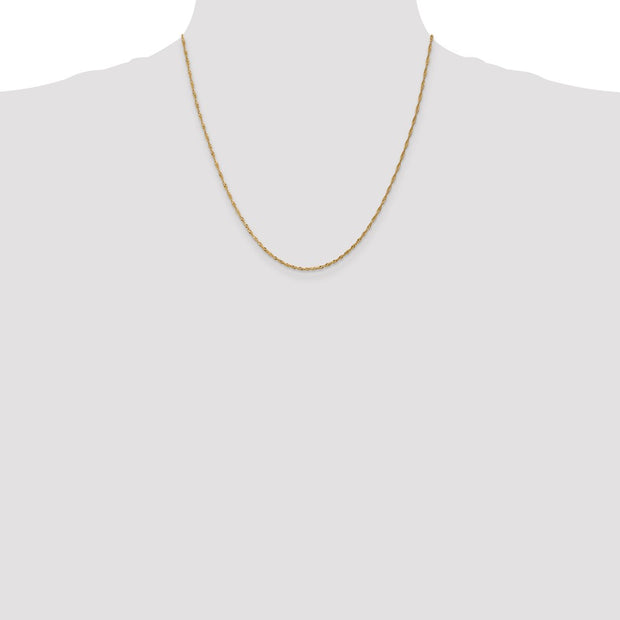 14K 1.40mm Singapore with Spring Ring Clasp Chain