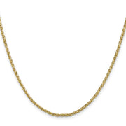 14k 2.25mm Parisian Wheat with Lobster Clasp Chain