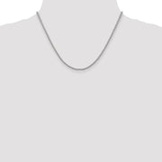 14K White Gold 2.25mm Parisian Wheat with Lobster Clasp Chain