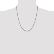 14K White Gold 2.25mm Parisian Wheat with Lobster Clasp Chain
