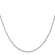 14K White Gold .9mm Cable with Lobster Clasp Chain