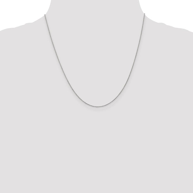 14K White Gold .9mm Cable with Lobster Clasp Chain