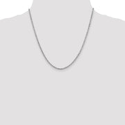 14K White Gold 2mm Byzantine with Lobster Clasp Chain