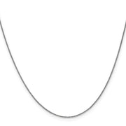14K White Gold .85mm Spiga with Lobster Clasp Chain