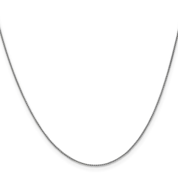14K White Gold .85mm Spiga with Lobster Clasp Chain