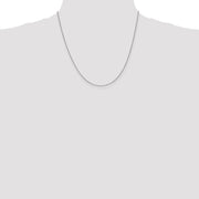 14K White Gold .85mm Spiga with Lobster Clasp Chain
