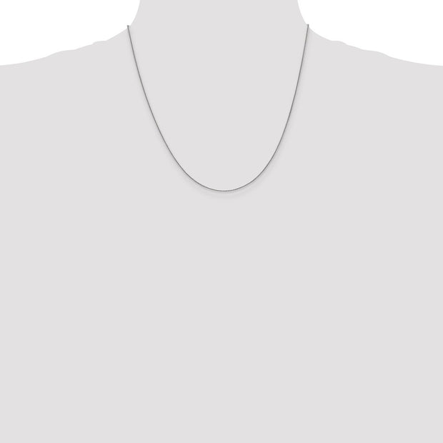 14K White Gold .85mm Spiga with Lobster Clasp Chain