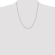 14K White Gold .85mm Spiga with Lobster Clasp Chain