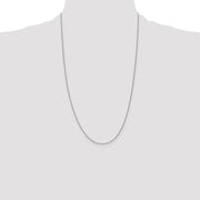 14K White Gold .85mm Spiga with Lobster Clasp Chain