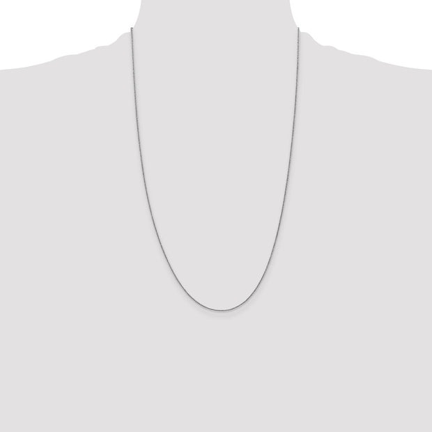 14K White Gold .85mm Spiga with Lobster Clasp Chain