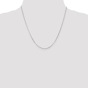14K White Gold .9mm Curb with Spring Ring Clasp Pendant Chain