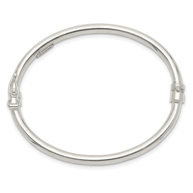 Sterling Silver Polished Hinged Baby Bangle