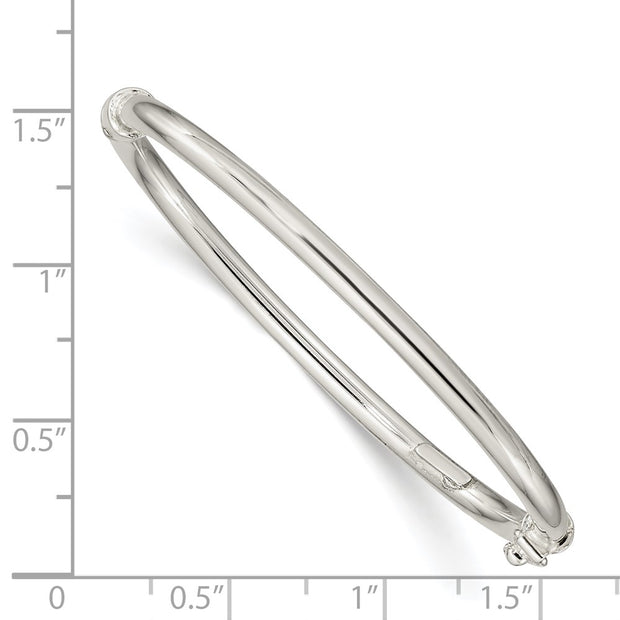 Sterling Silver Polished Hinged Baby Bangle