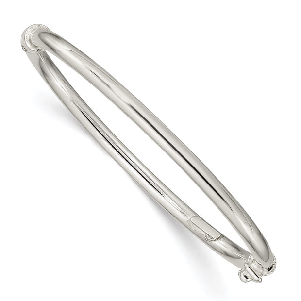 Sterling Silver Polished Hinged Baby Bangle