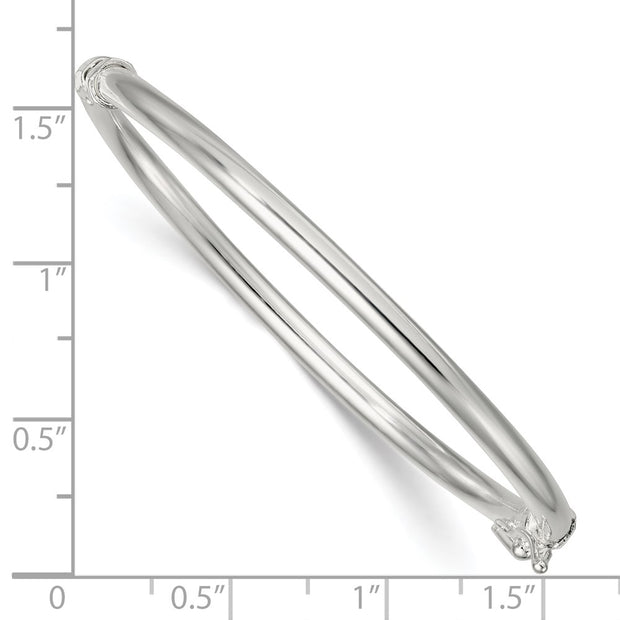 Sterling Silver Polished Hinged Baby Bangle