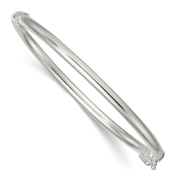 Sterling Silver Polished Hinged Baby Bangle
