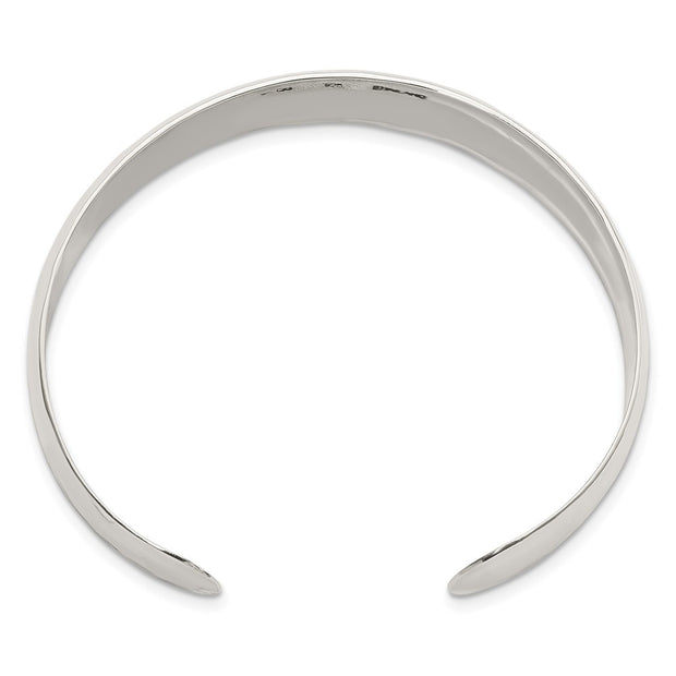 Sterling Silver Hammered Cuff Bangle