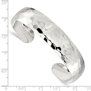 Sterling Silver Hammered Cuff Bangle