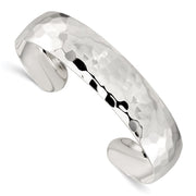 Sterling Silver Hammered Cuff Bangle