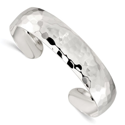 Sterling Silver Hammered Cuff Bangle