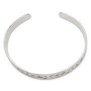 Sterling Silver Antiqued Celtic Design Cuff Bangle Bracelet