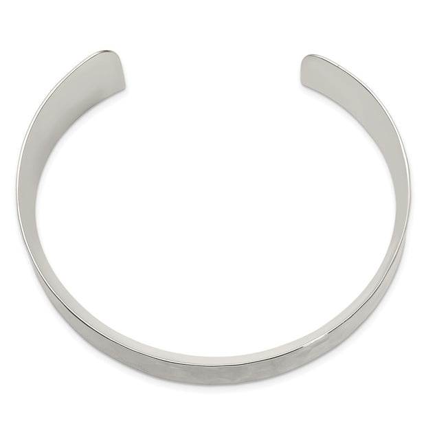 Sterling Silver Hammered Cuff Bangle