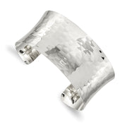 Sterling Silver Hammered Cuff Bangle