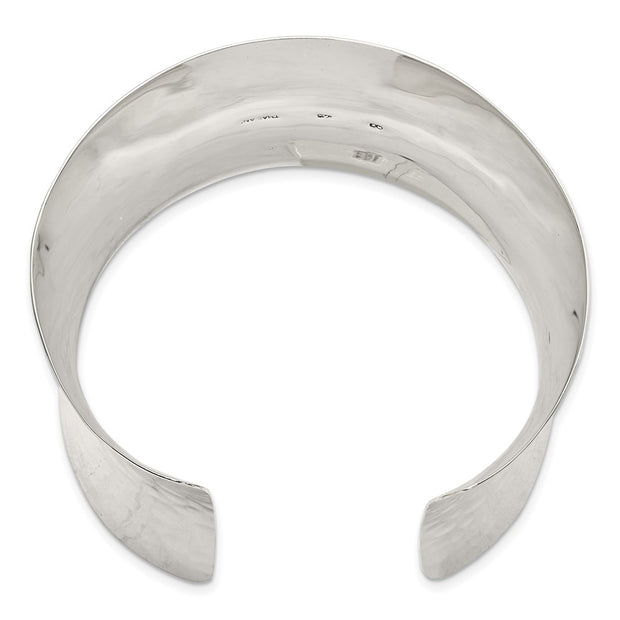Sterling Silver Hammered Cuff Bangle