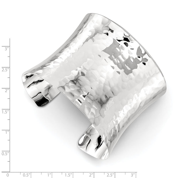 Sterling Silver Hammered Cuff Bangle