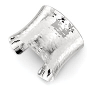 Sterling Silver Hammered Cuff Bangle