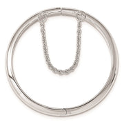 Sterling Silver RH-plated Polished w/ Safety Hinged Children's Bangle