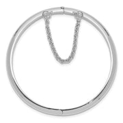 Sterling Silver RH-plated Polished w/ Safety Hinged Children's Bangle