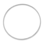 Sterling Silver RH-plated Polished 2mm Slip On Children's Bangle Bracelet