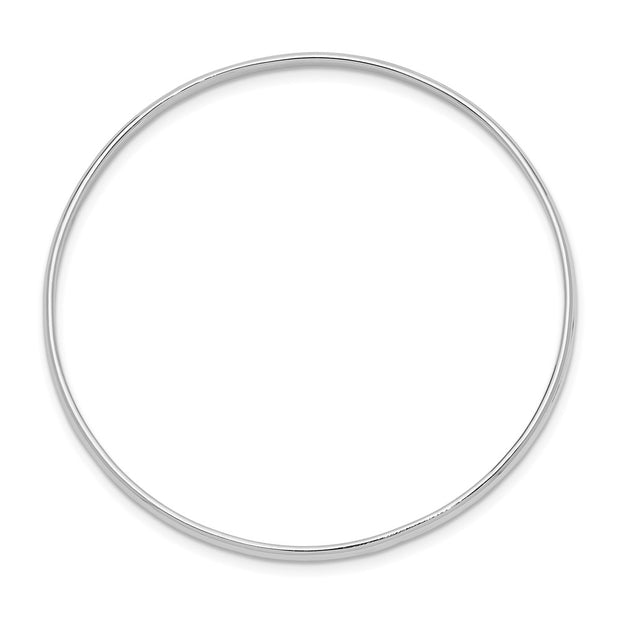 Sterling Silver RH-plated Polished 2mm Slip On Children's Bangle Bracelet