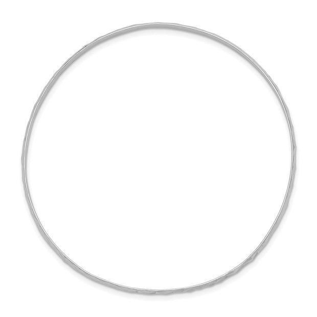 Sterling Silver RH-plated Polished & D/C Slip On Children's Bangle