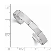 Sterling Silver Rhodium-plated Polished Children's Cuff Bangle