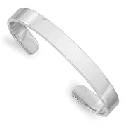 Sterling Silver Rhodium-plated Polished Children's Cuff Bangle