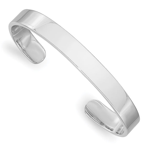 Sterling Silver Rhodium-plated Polished Children's Cuff Bangle